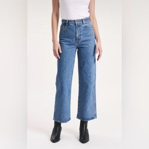 Rollas HEIDE High Rise Straight Ankle Jeans NY Blue /Mid Wash size 27